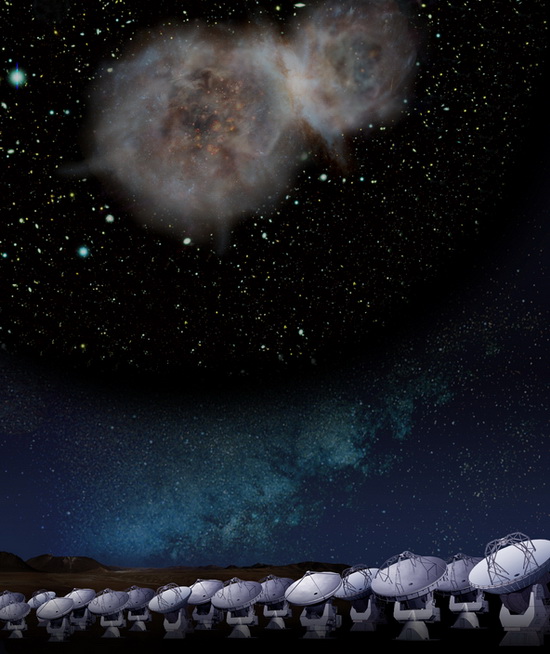 ALMA обнаружил раннюю галактику