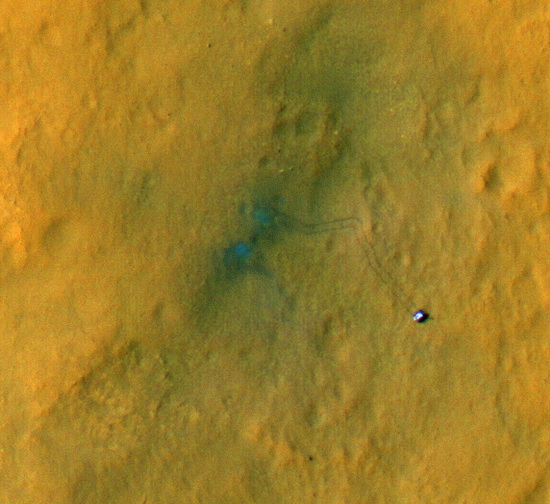 Марсоход Curiosity в движении