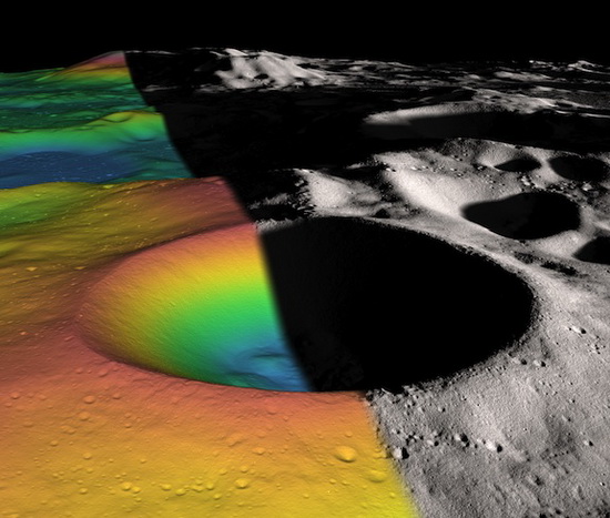 В кратере Шеклтона вероятно есть лед