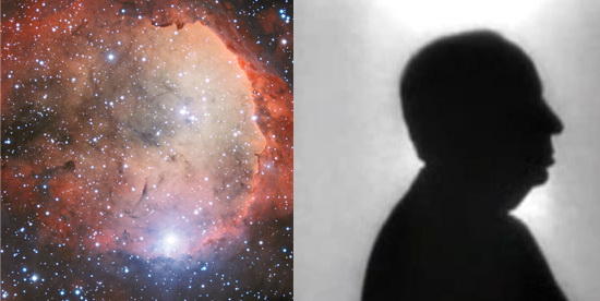 Туманность NGC 3324 и Альфред Хичкок в профиль